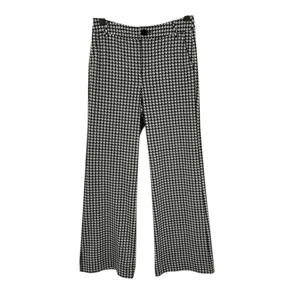 Cabi Houndstooth wide leg Stretch Black & White trousers, SZ 10